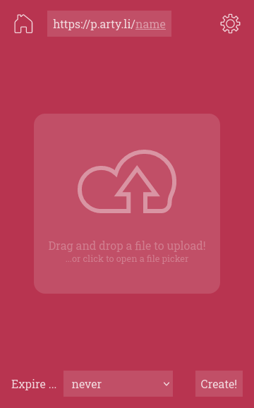 File upload page on mobile